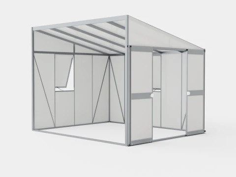 Szklarnia Helena 2 8600 Szklana Szara Model 3D