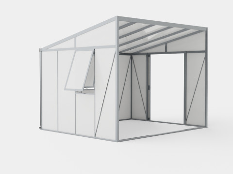 Greenhouse Helena 2 8600 Glass Grey 3D Модель