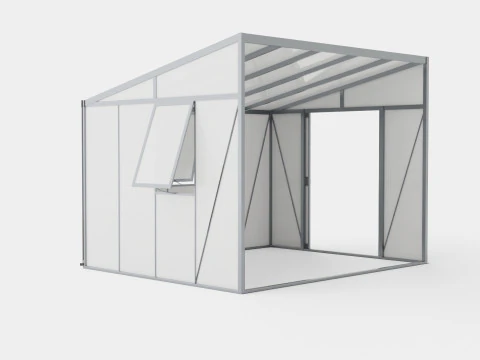 Greenhouse Helena 2 8600 Glass Grey 3D Model