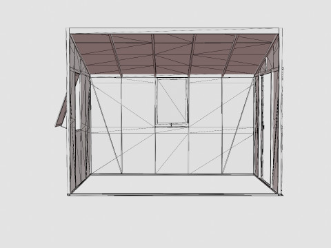 Greenhouse Helena 2 8600 Glass Grey 3D Модель