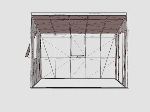 Greenhouse Helena 2 8600 Glass Grey 3D Model