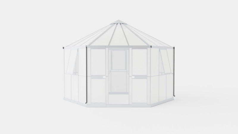 Greenhouse Hera 2 9000 Glass ALU 3D Model .c4d .max .obj .3ds .fbx .stl .blend 