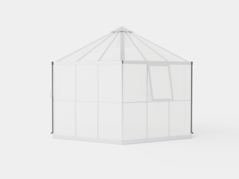 Greenhouse Hera 2 9000 Glass ALU 3D Model