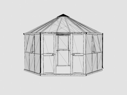 Greenhouse Hera 2 9000 Glass ALU 3D Model