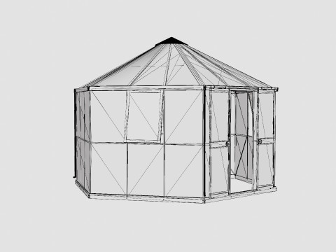Greenhouse Hera 2 9000 Glass ALU 3D Model