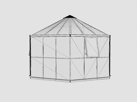 Greenhouse Hera 2 9000 Glass ALU 3D Model