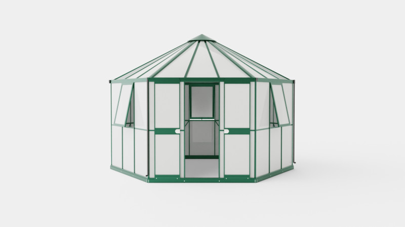 Greenhouse Hera 2 9000 Glass Green Modelo 3D .c4d .max .obj .3ds .fbx .stl .blend 