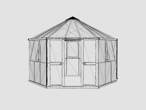 Greenhouse Hera 2 9000 Glass Green 3D Model