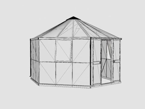 Greenhouse Hera 2 9000 Glass Green 3D Model