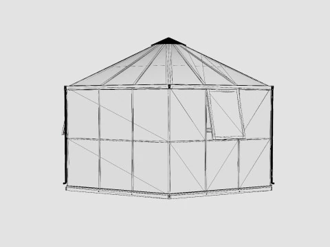 Greenhouse Hera 2 9000 Glass Green 3D Model
