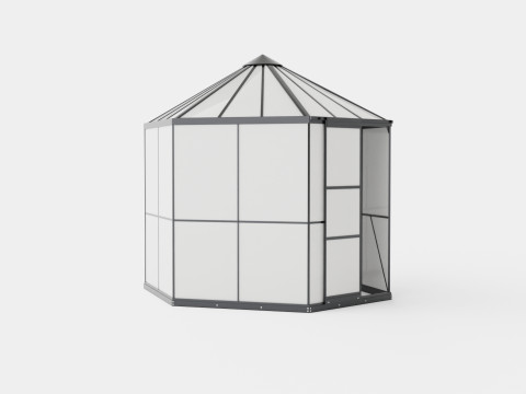 Greenhouse Hera 4500 Glass Black 3D Model