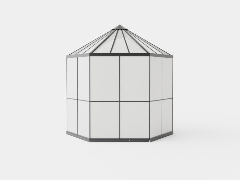 Greenhouse Hera 4500 Glass Black 3D Model