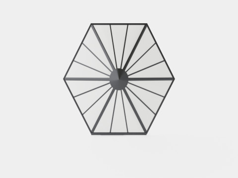 Greenhouse Hera 4500 Glass Black 3D Model