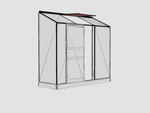 Greenhouse Ida 1300 Poly ALU 3D Model