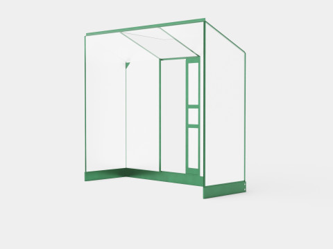 Greenhouse Ida 1300 Poly Green 3D Model