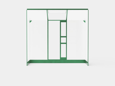 Greenhouse Ida 1300 Poly Green 3D Model