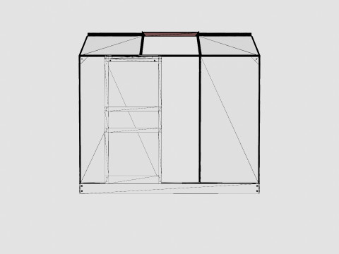 Greenhouse Ida 1300 Poly Green 3D Model