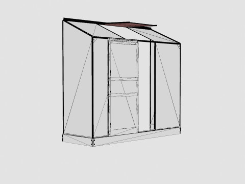 Greenhouse Ida 1300 Poly Green 3D Model