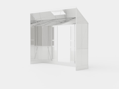 Greenhouse Ida 3300 Glass ALU 3D Model