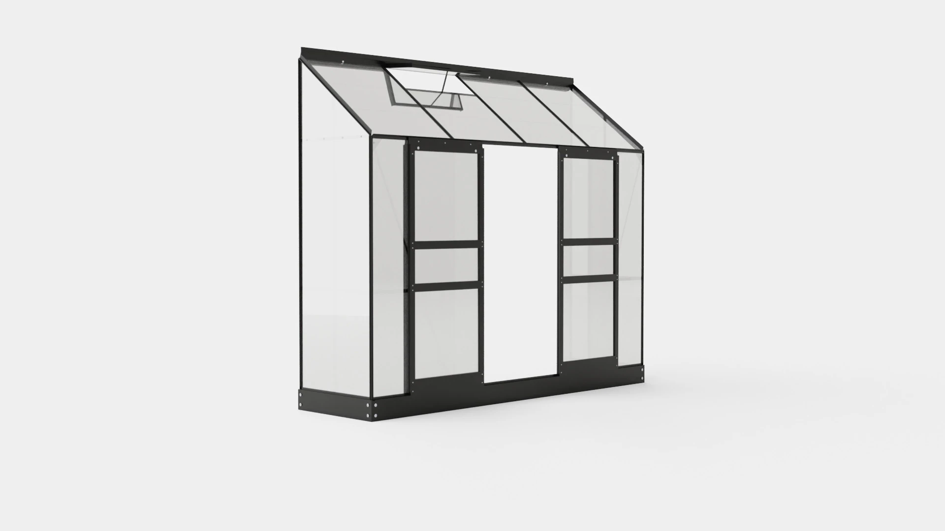 Greenhouse Ida 3300 Glass Black 3D Model .c4d .max .obj .3ds .fbx .stl .blend 