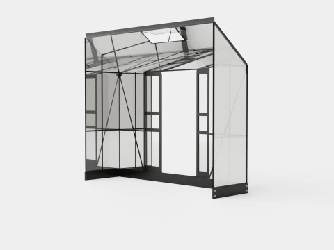 Greenhouse Ida 3300 Glass Black 3D Model