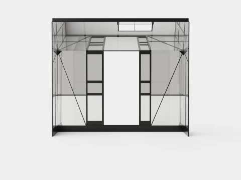 Greenhouse Ida 3300 Glass Black 3D Model