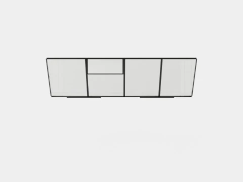 Greenhouse Ida 3300 Glass Black 3D Model