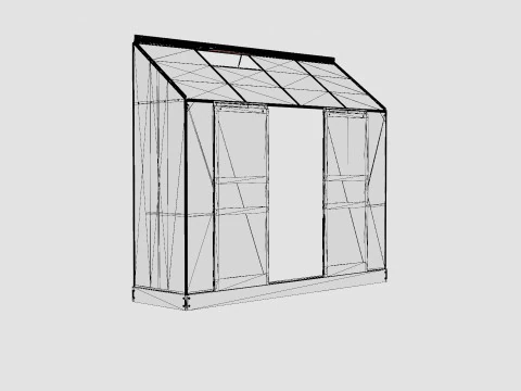 Greenhouse Ida 3300 Glass Black 3D Model