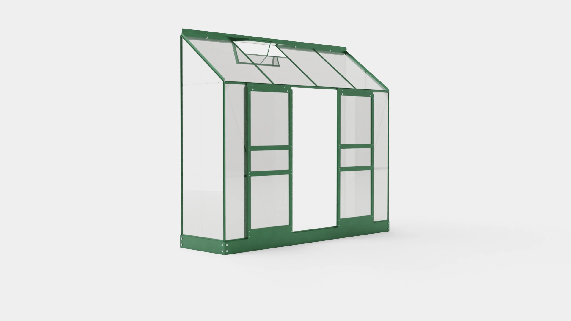 Greenhouse Ida 3300 Glass Green 3D Model .c4d .max .obj .3ds .fbx .stl .blend 