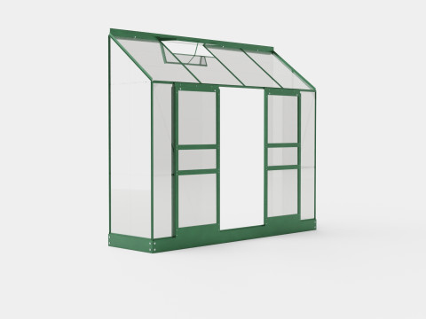 Greenhouse Ida 3300 Glass Green 3D Модель