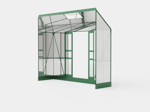 Greenhouse Ida 3300 Glass Green 3D Model