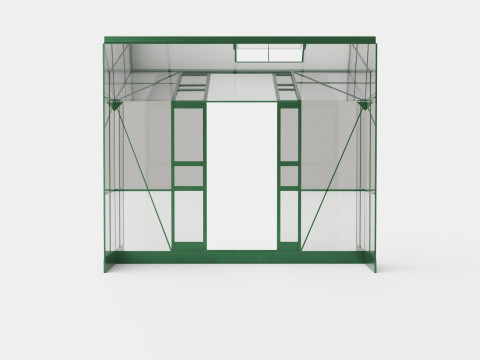 Greenhouse Ida 3300 Glass Green Modelo 3D