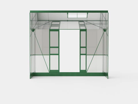 Greenhouse Ida 3300 Glass Green 3D Model