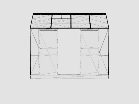 Greenhouse Ida 3300 Glass Green 3D Model