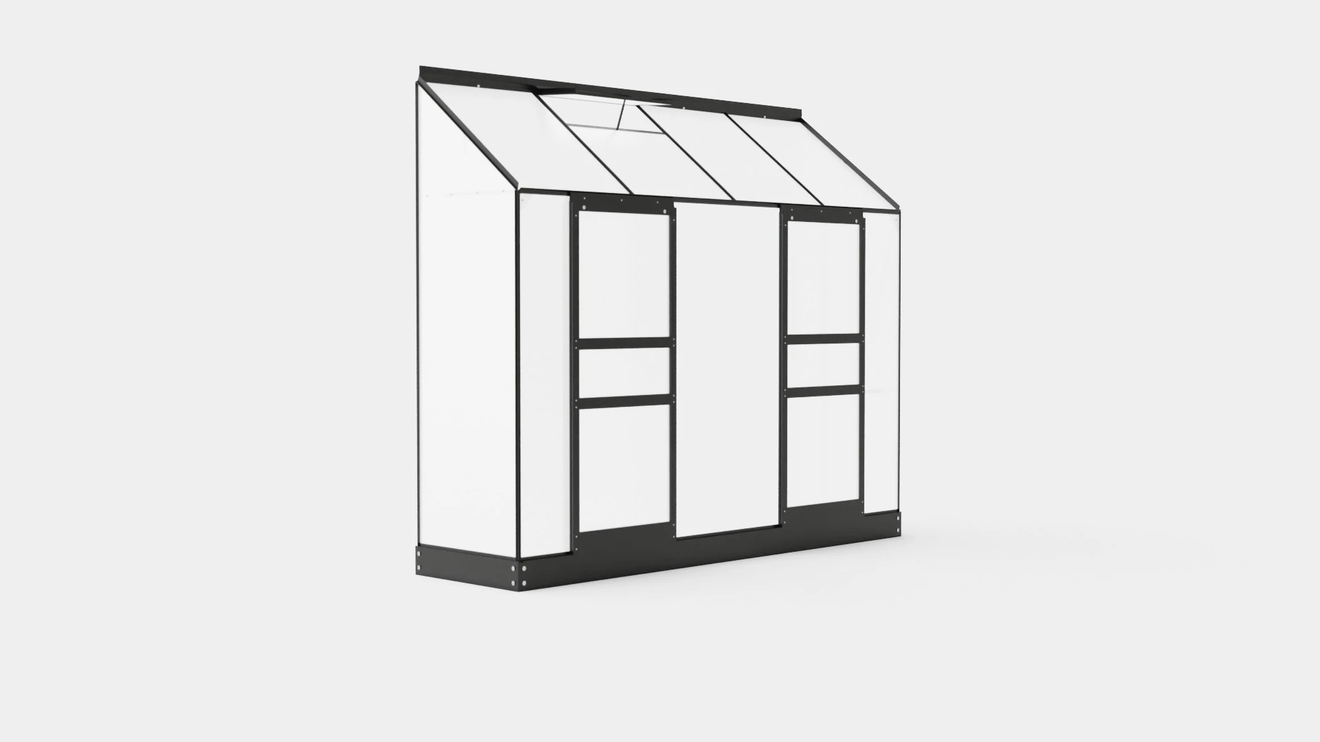 Greenhouse Ida 3300 Poly Black 3D Model .c4d .max .obj .3ds .fbx .stl .blend