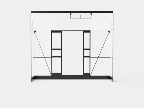 Greenhouse Ida 3300 Poly Black 3D 모델