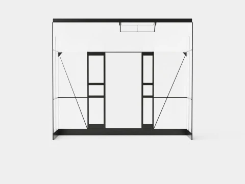 Greenhouse Ida 3300 Poly Black 3D Model