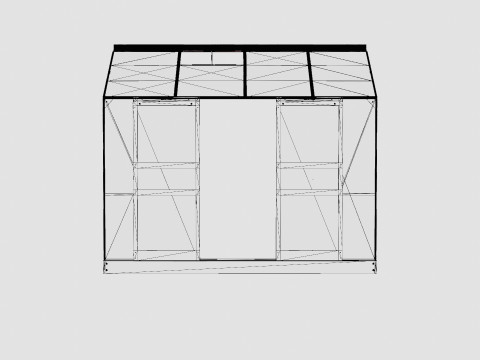 Greenhouse Ida 3300 Poly Black 3D 모델