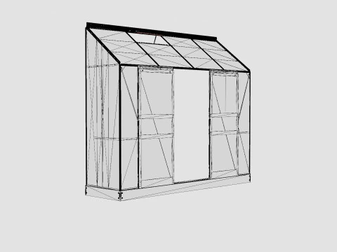 Greenhouse Ida 3300 Poly Black 3D Model