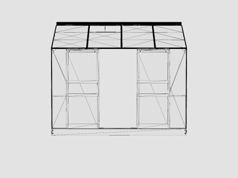 Greenhouse Ida 3300 Poly Green Modèle 3D