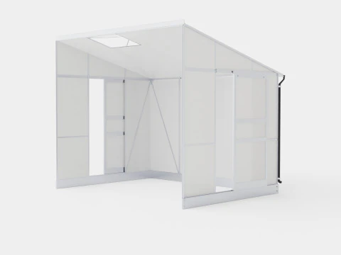 Greenhouse Ida 5200 Glass ALU 3D Model