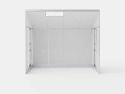 Greenhouse Ida 5200 Glass ALU Modello 3D