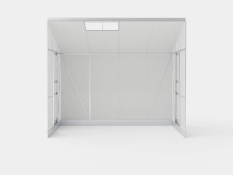 Greenhouse Ida 5200 Glass ALU 3D Model