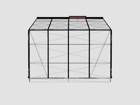 Greenhouse Ida 5200 Glass ALU 3D Model