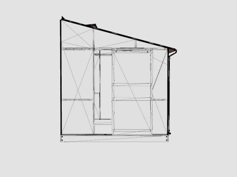 Greenhouse Ida 5200 Glass ALU 3D Model