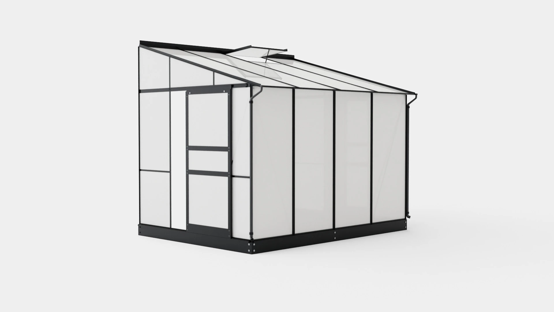Greenhouse Ida 5200 Poly Black 3D Model .c4d .max .obj .3ds .fbx .stl .blend 