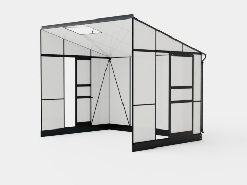 Greenhouse Ida 5200 Poly Black 3D Model