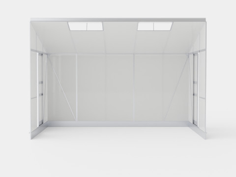 Greenhouse Ida 6500 Glass ALU 3Dモデル