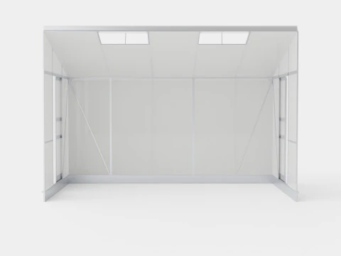Greenhouse Ida 6500 Glass ALU 3D Model