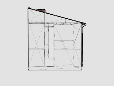 Greenhouse Ida 6500 Glass ALU 3D Model